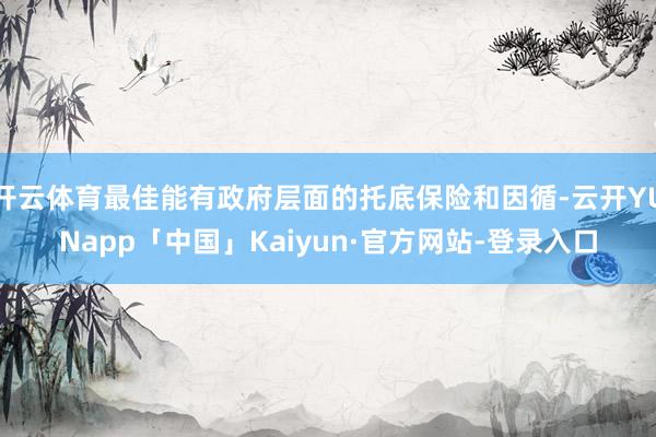开云体育最佳能有政府层面的托底保险和因循-云开YUNapp「中国」Kaiyun·官方网站-登录入口